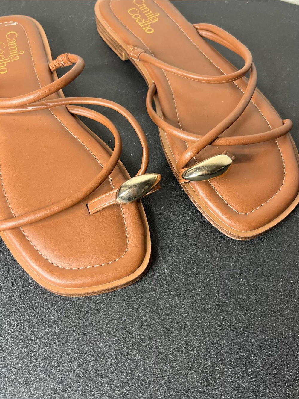 Camila Coelho Venue Strappy Toe Ring Flat Sandal Size 8 - Picture 2 of 6